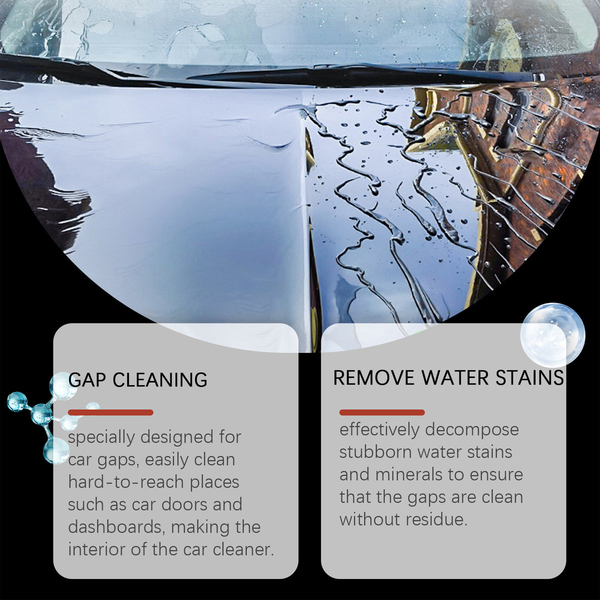 Car Water Stain Cleaner for Gaps, Doors & Interior Trim