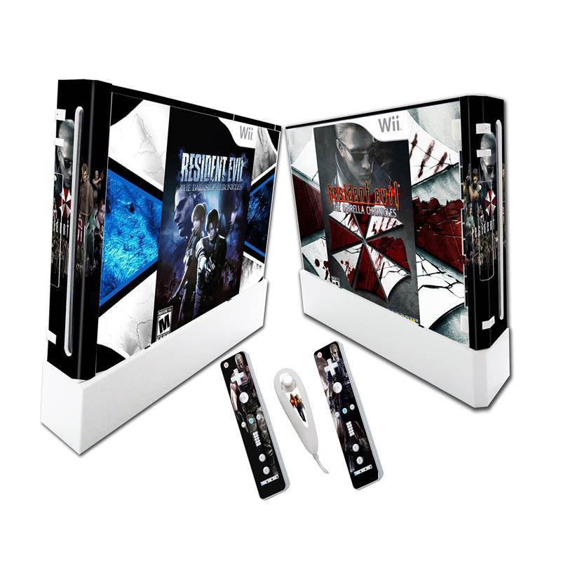 Wii Skin Decal Set: Custom Game Art for Console and Remotes