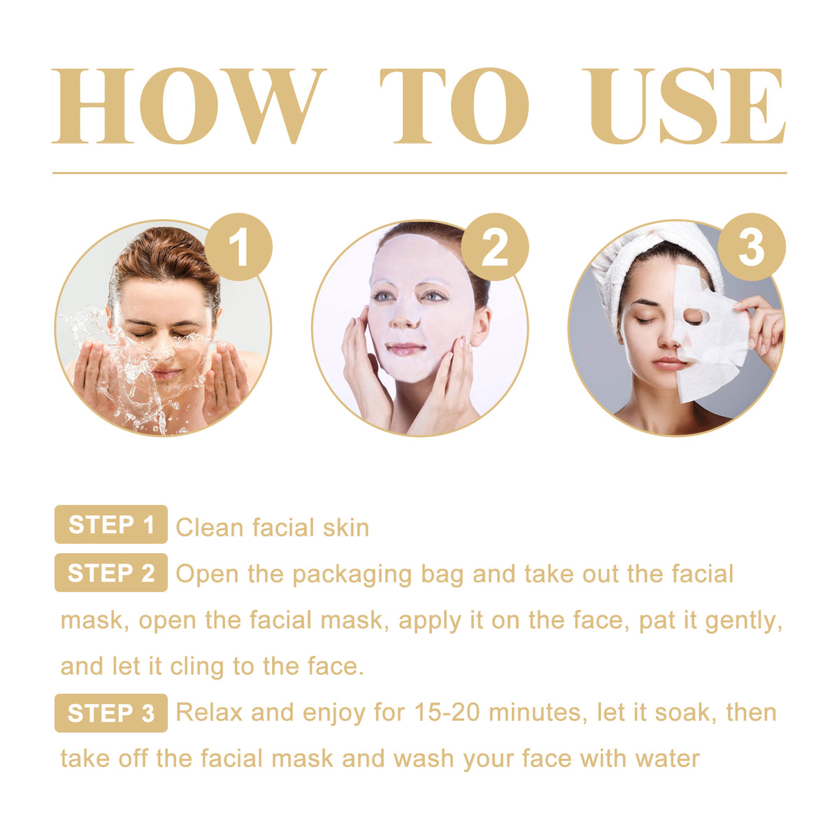 Collagen Facial Sheet Masks for Dry, Fine-Line Skin