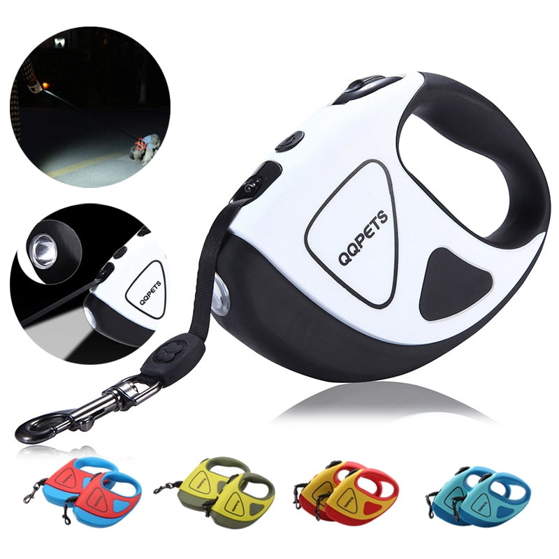 LED Retractable Dog Leash for Safer Nighttime Walks