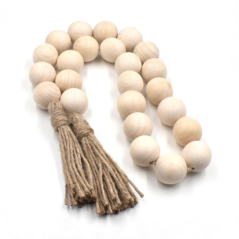 4cm Wood Bead Garland for Rustic Farmhouse Home Decor