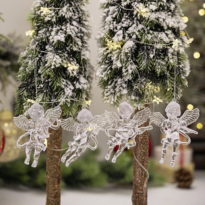 Christmas Angel Ornaments - Elegant Acrylic Tree Decor