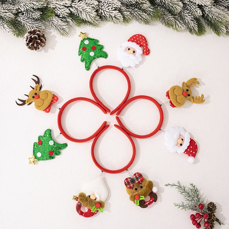 Christmas Headband Set: 4 Festive Holiday Party Styles
