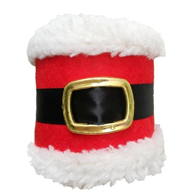 Santa Napkin Rings for Christmas Dinner Table Decor