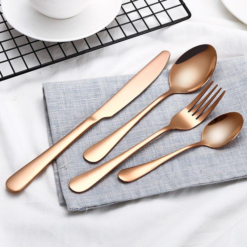 Black Stainless Steel Flatware Set for Everyday Dining