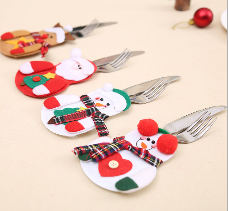 Christmas Utensil Holders Set for Cheerful Tables