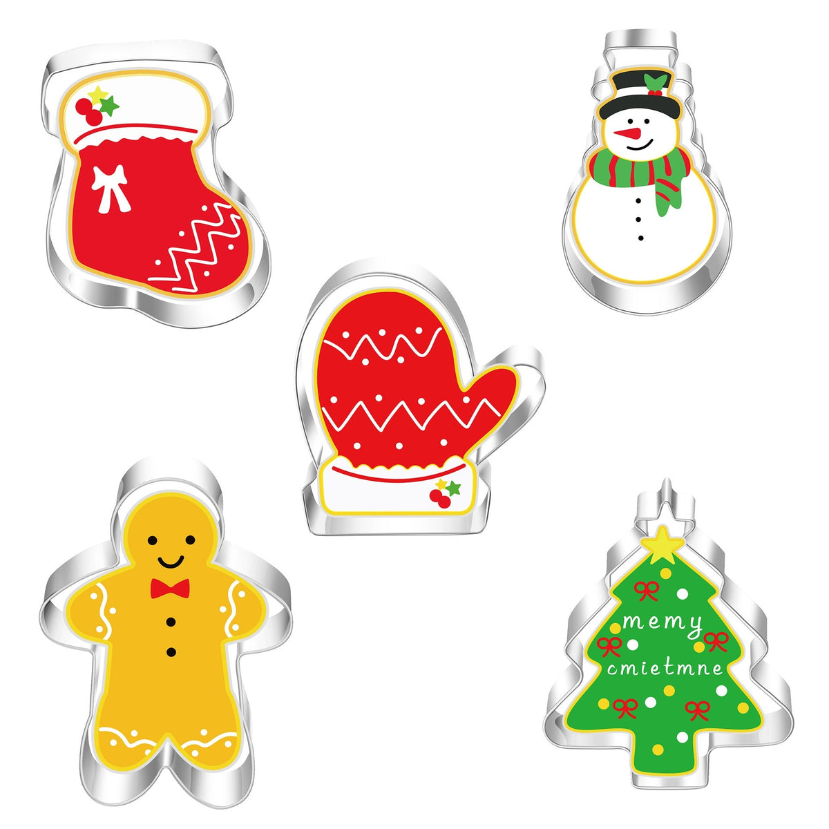 Christmas Cookie Cutters, 13 Festive Stainless Shapes