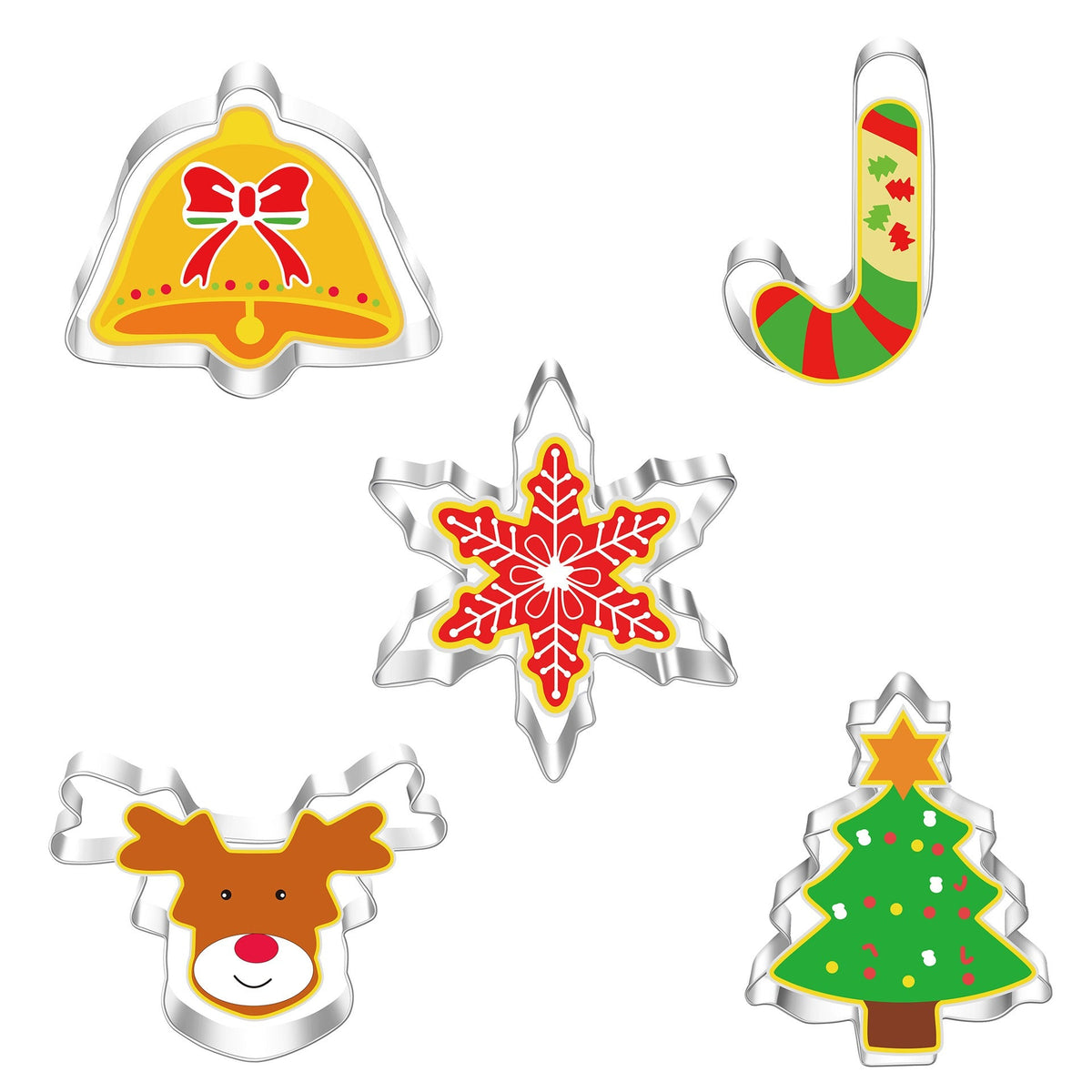Christmas Cookie Cutters, 13 Festive Stainless Shapes