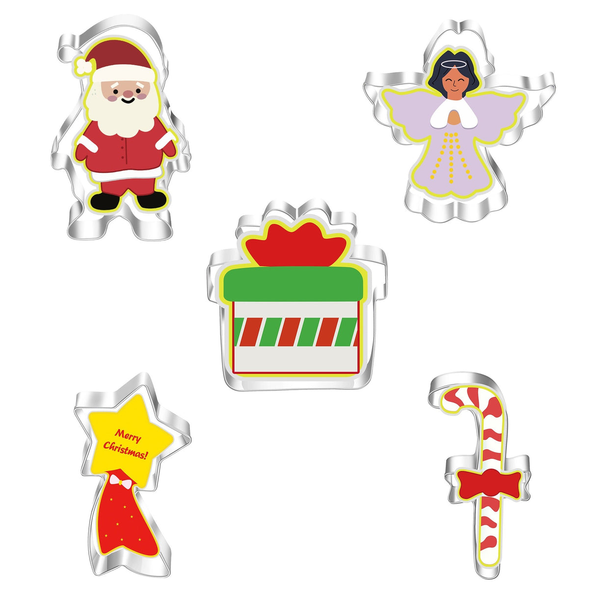 Christmas Cookie Cutters, 13 Festive Stainless Shapes