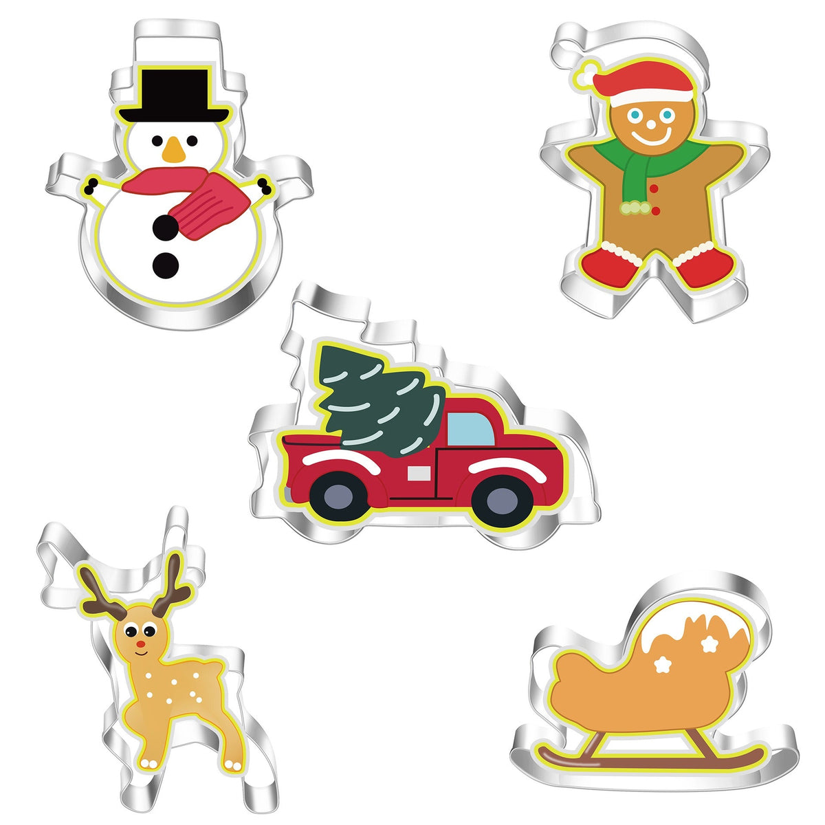 Christmas Cookie Cutters, 13 Festive Stainless Shapes