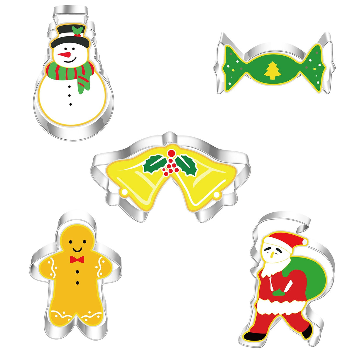 Christmas Cookie Cutters, 13 Festive Stainless Shapes