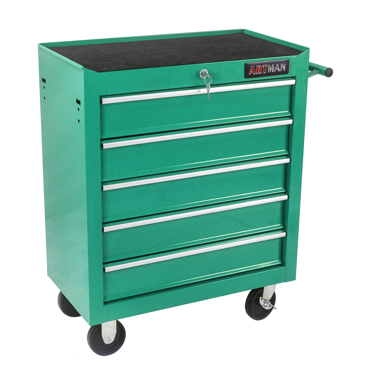 5 Drawer Rolling Tool Cart with Locking Top Drawer