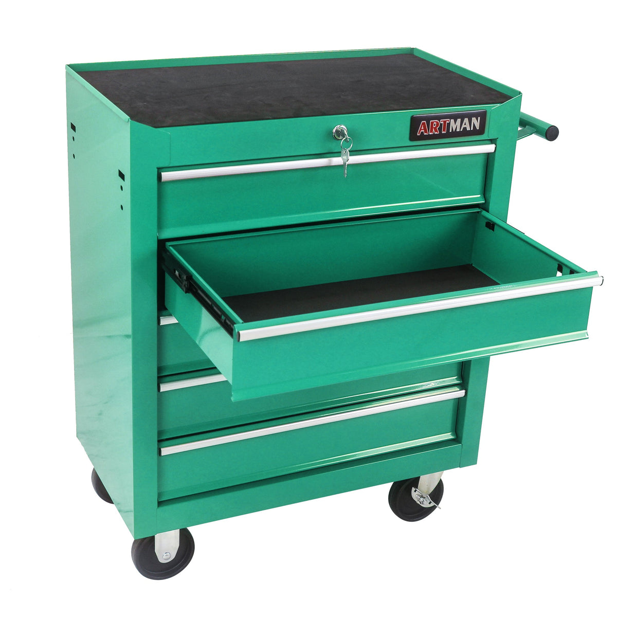 5 Drawer Rolling Tool Cart with Locking Top Drawer
