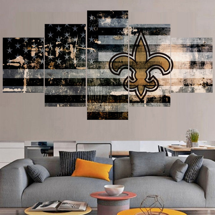5-Piece Saints-Inspired Wall Art Set for Vintage Rooms