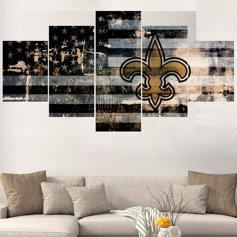 5-Piece Saints-Inspired Wall Art Set for Vintage Rooms