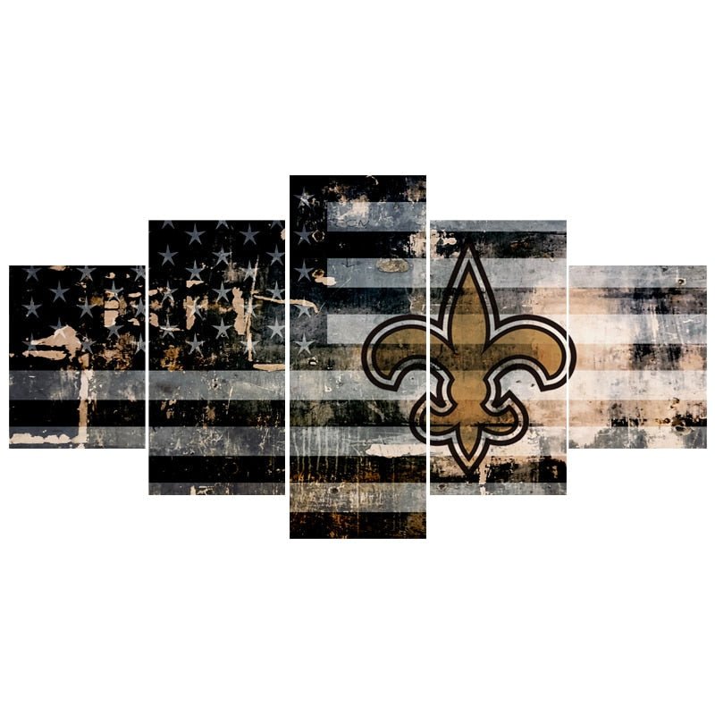 5-Piece Saints-Inspired Wall Art Set for Vintage Rooms