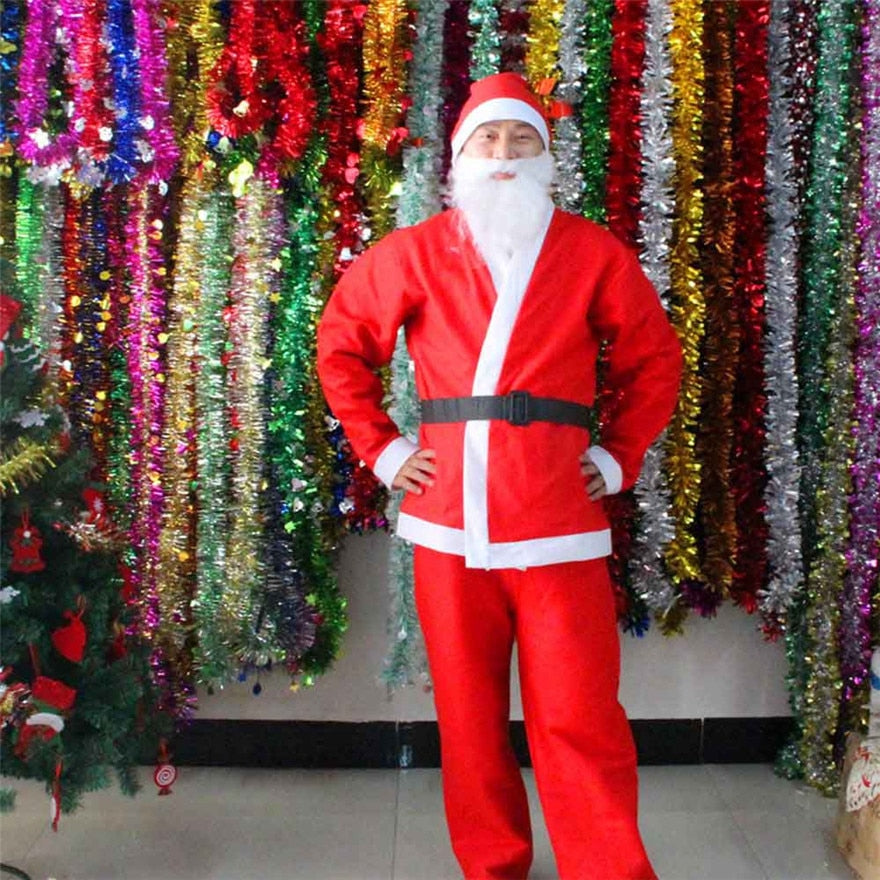 5-Piece Santa Claus Costume Set for Festive Fun