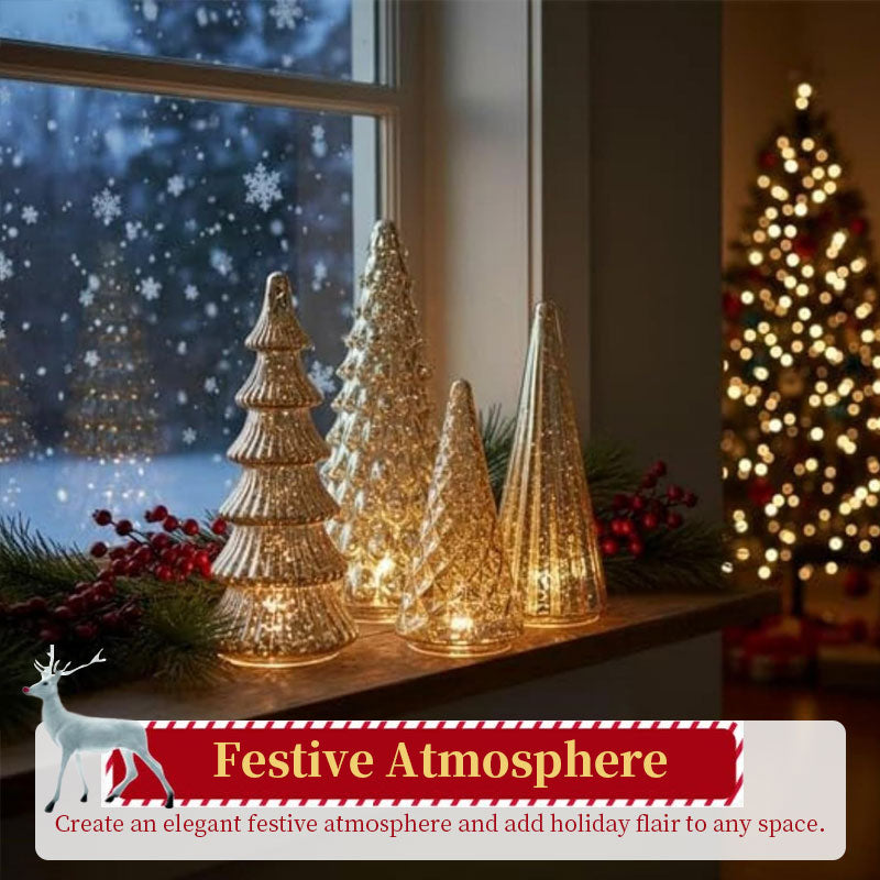 3D Printed Light-Up Christmas Tree Set for Tabletop Decor