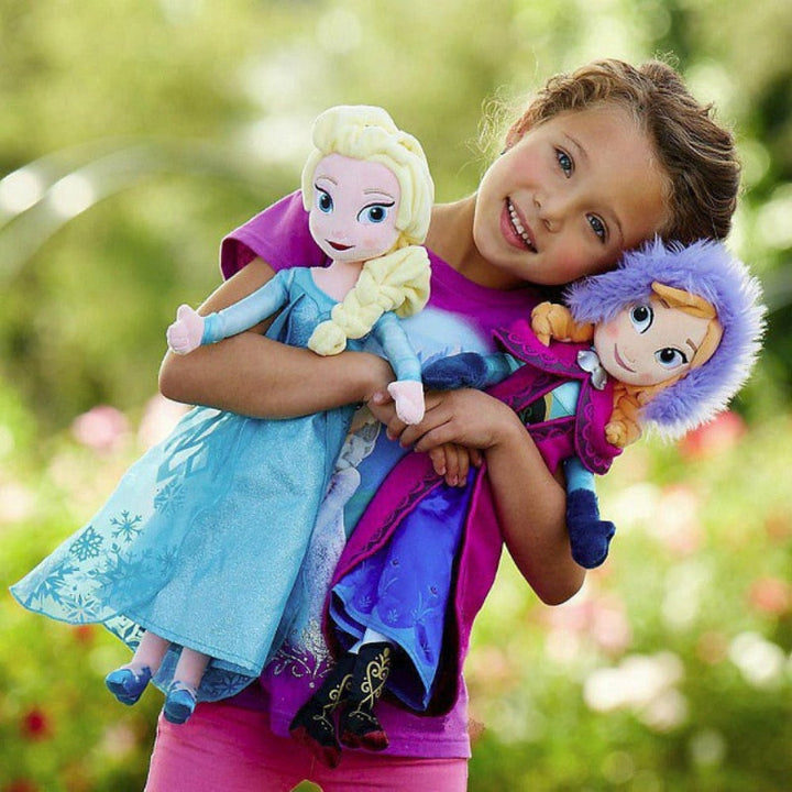 Anna Elsa Plush Dolls 50 cm for Kids' Imaginative Play