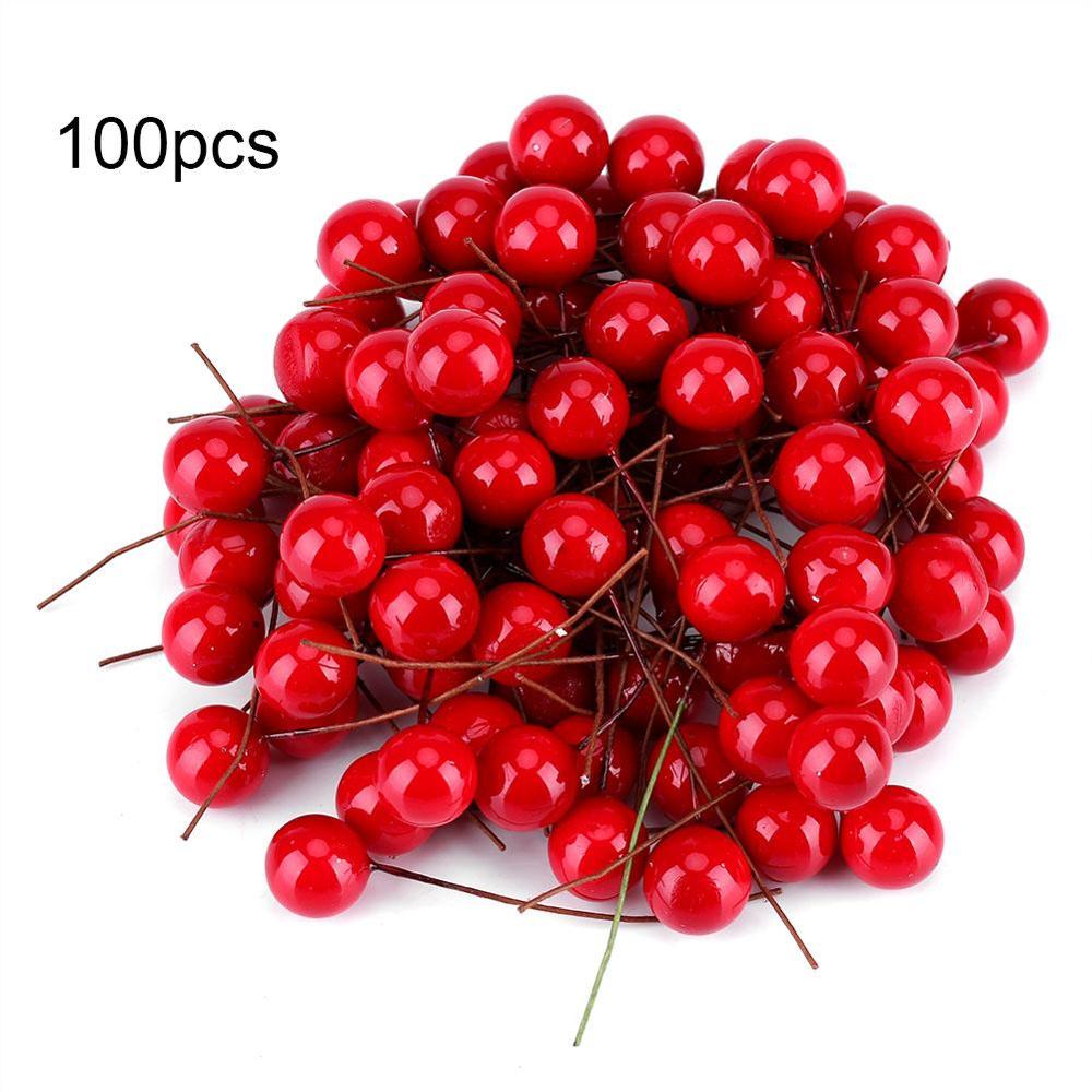 Artificial Holly Berry Stems for Christmas Decorations