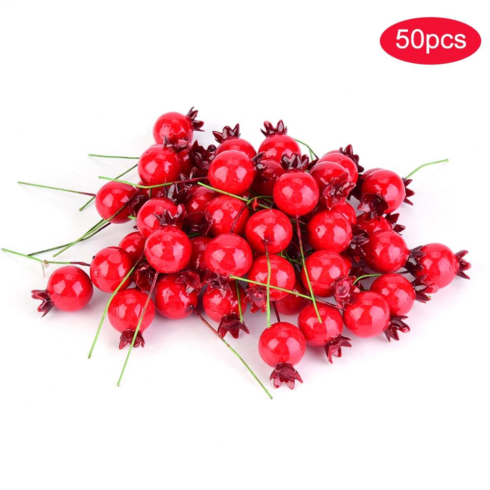 Artificial Holly Berry Stems for Christmas Decorations