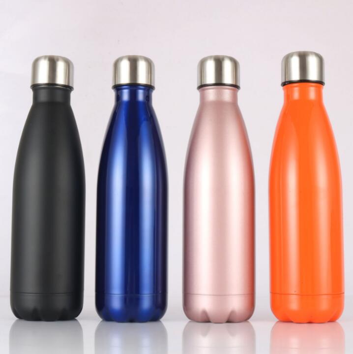 Cola-Shaped Insulated Water Bottle 500ml Stainless Steel