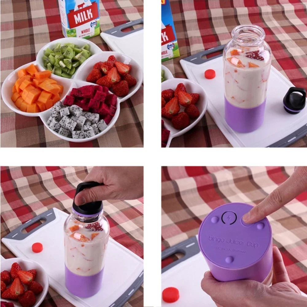 Portable Juicer Bottle: Fresh Juice on the Go, 500ml