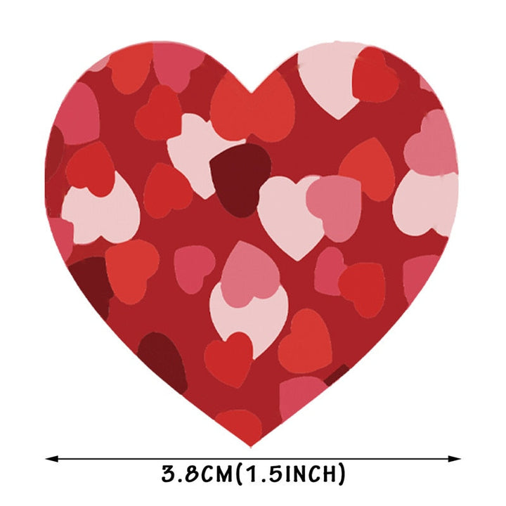Heart Stickers for Gift Packaging & Valentine Seals