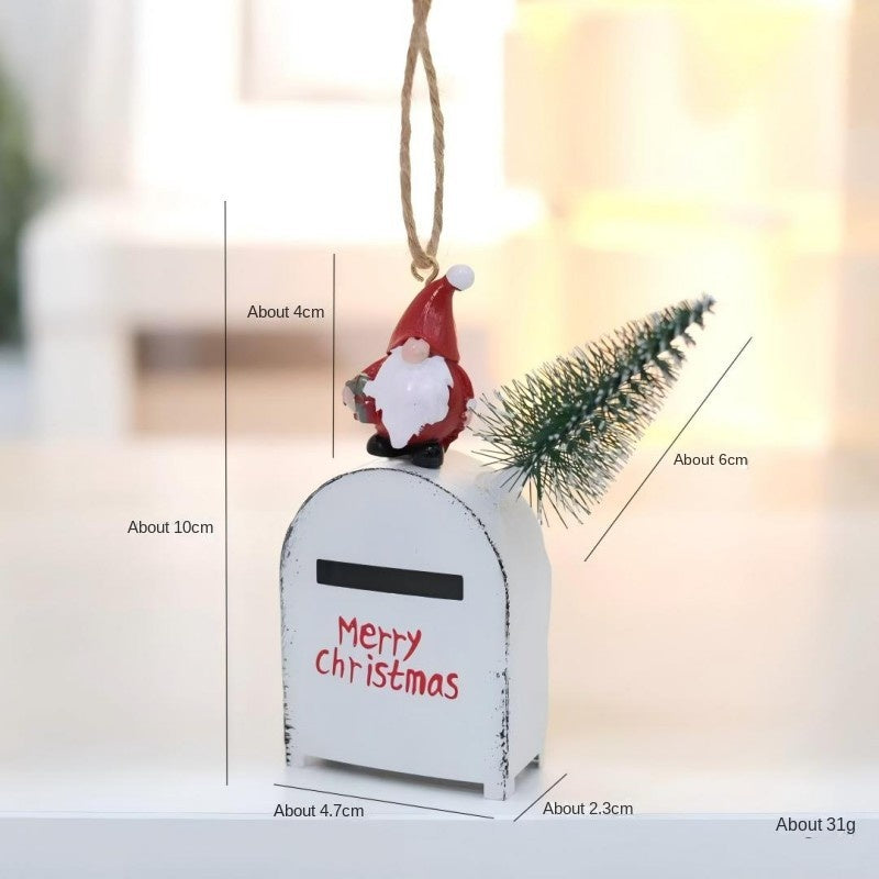 Christmas Santa Mailbox Ornament for Vintage Charm