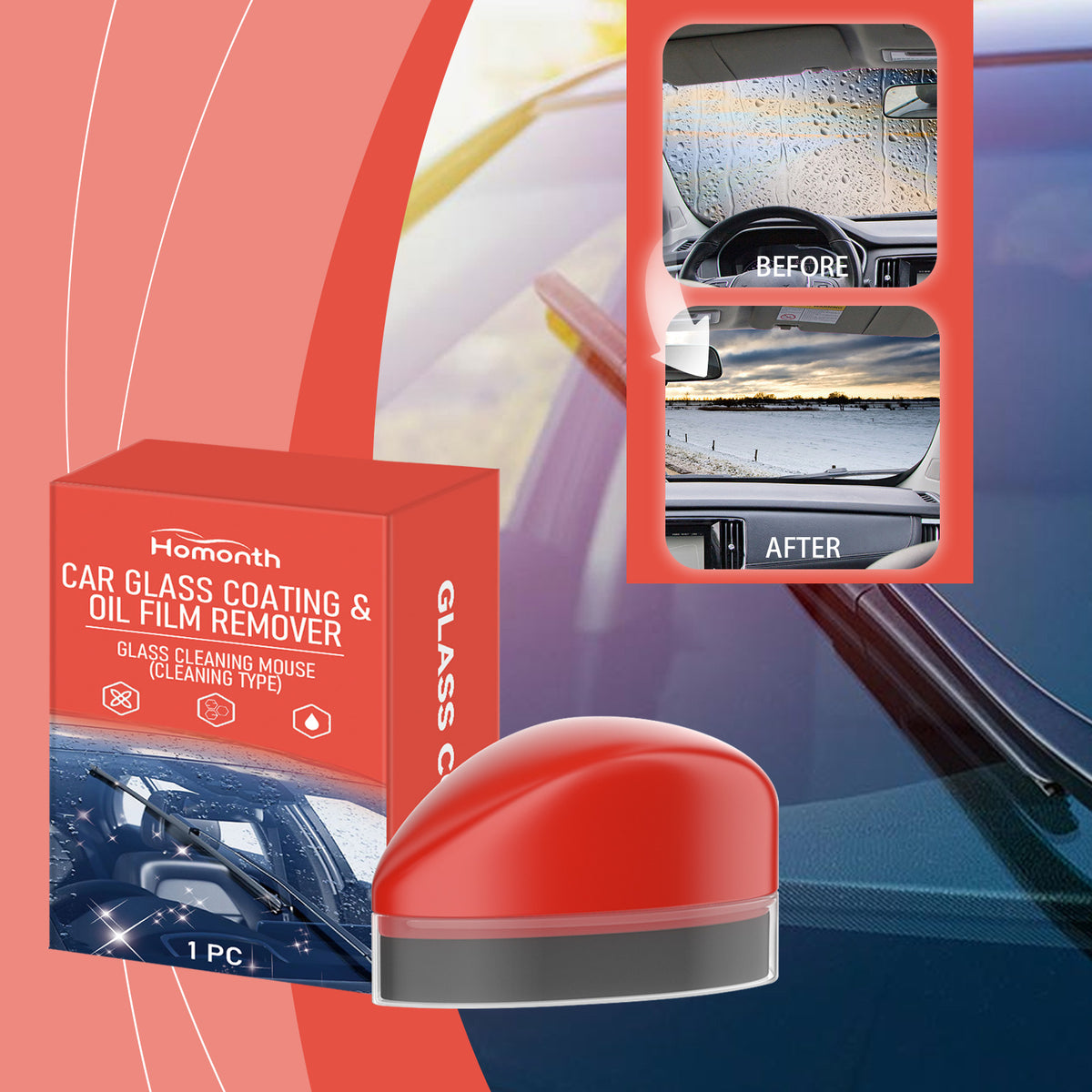 Automotive Glass Cleaner for Clearer Windshield Glass