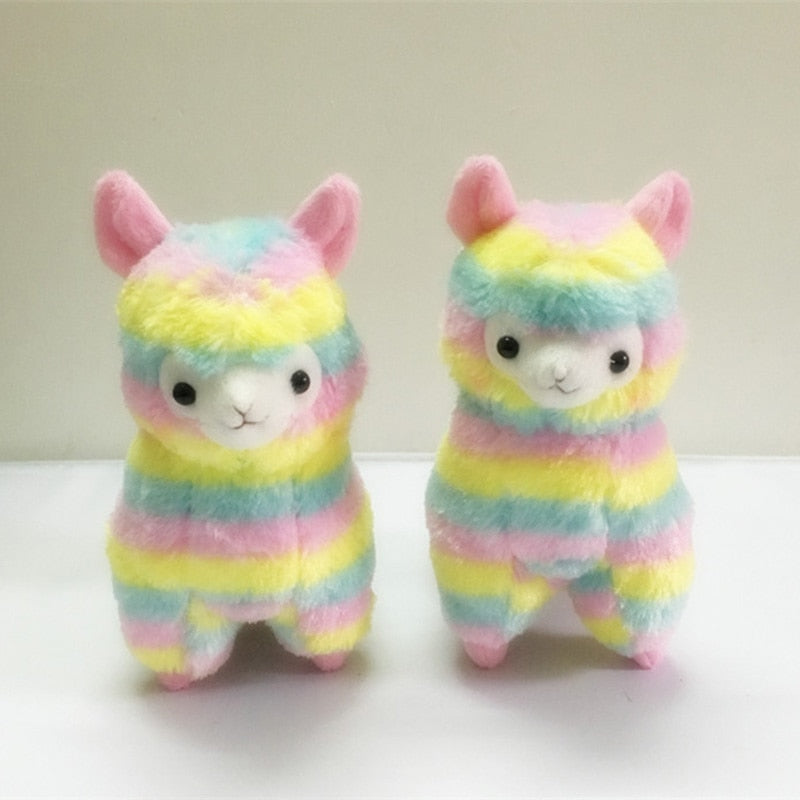 Rainbow Alpaca Plush Toy for Cheerful Cozy Cuddles