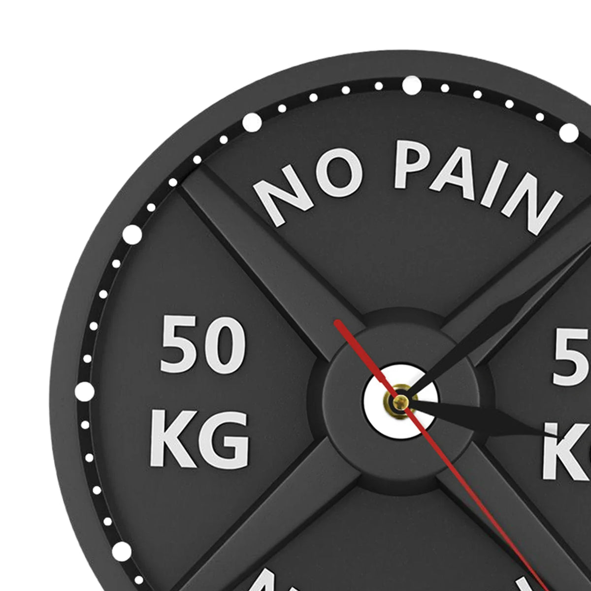 3D Gym Wall Clock with Motivational Barbell Design
