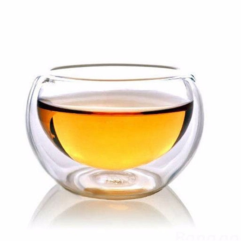 50ml Double Wall Glass Tea Cup for Gongfu Tea Tasting