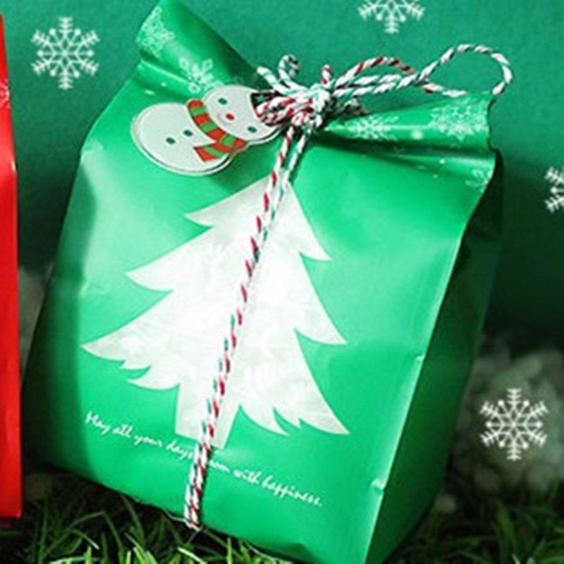 Christmas Gift Bags, 50pc Festive Candy Favor Set