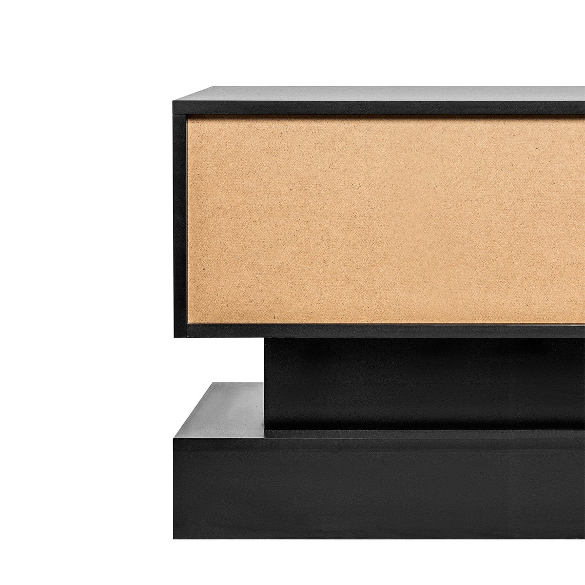 Black High Gloss TV Stand with LED Lights for 55 TVs