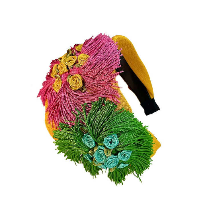 Handmade Fabric Flower Statement Headband, Oversized Bloom