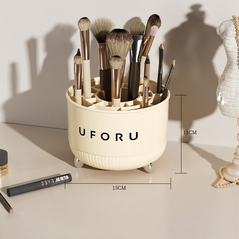 Rotating Makeup Brush Holder for Vanity Organization
