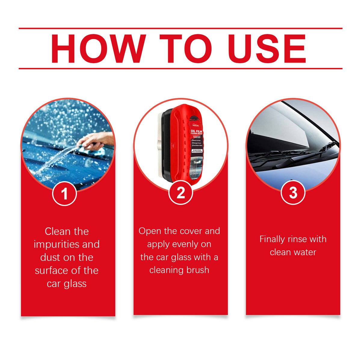 Windshield Oil Film Cleaner for Clearer Driving Vision