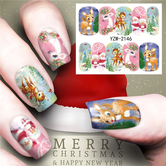Christmas Water Nail Stickers for Easy Holiday Art