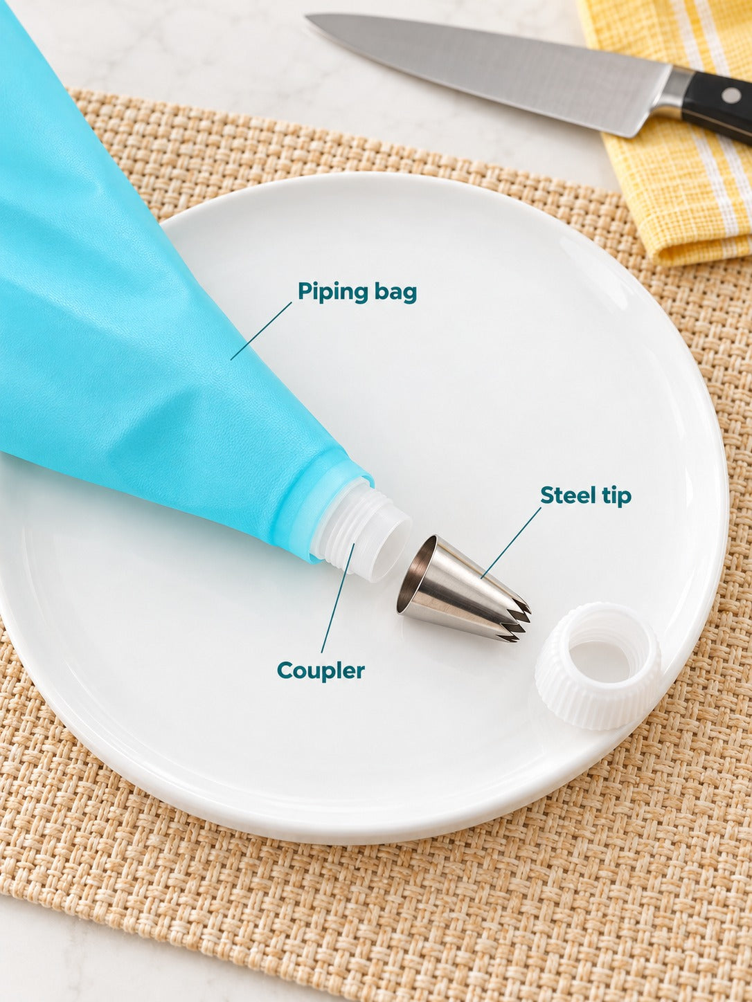 52 Piece Cake Decorating Kit with Turntable & Piping Tips