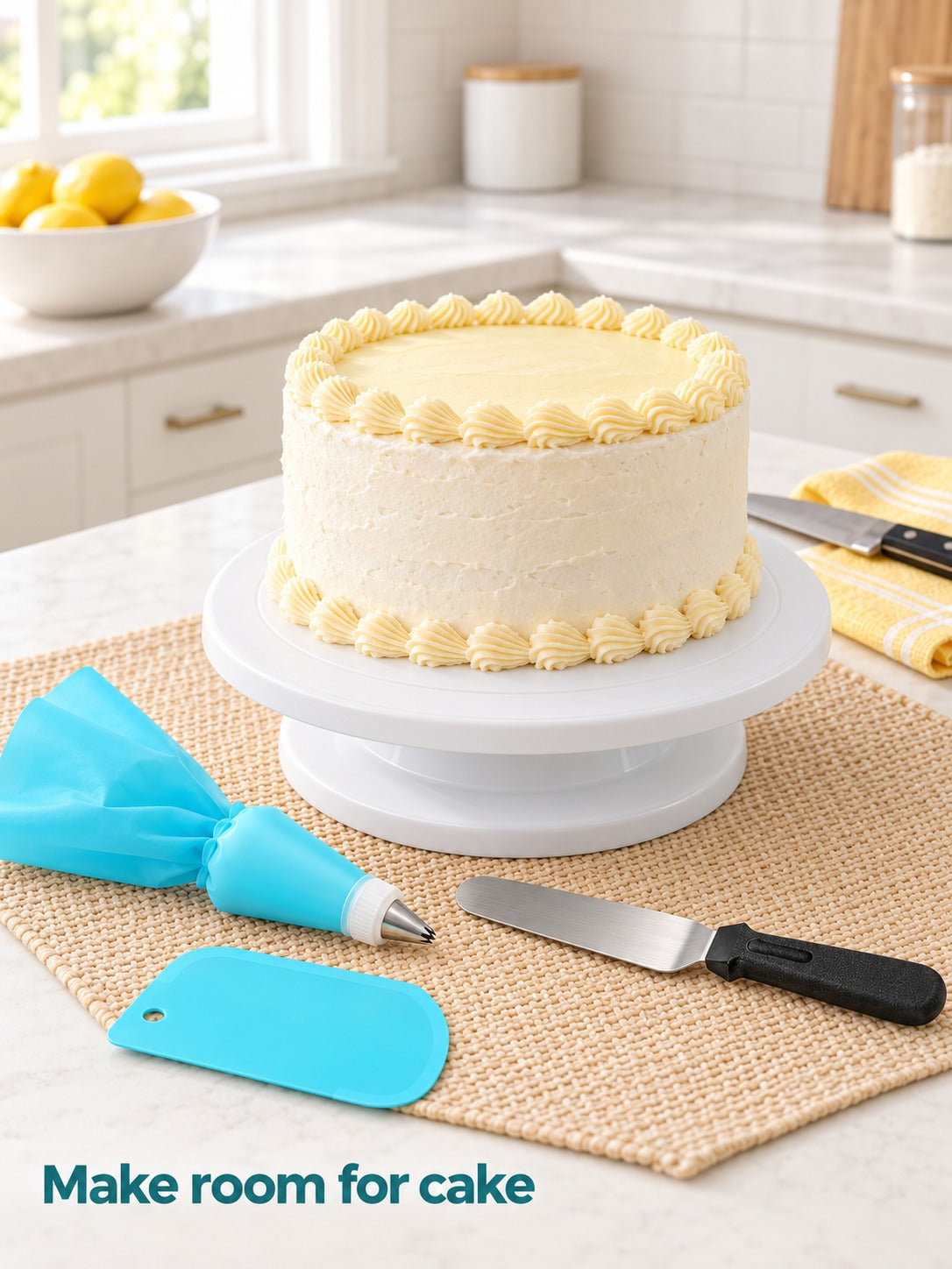 52 Piece Cake Decorating Kit with Turntable & Piping Tips