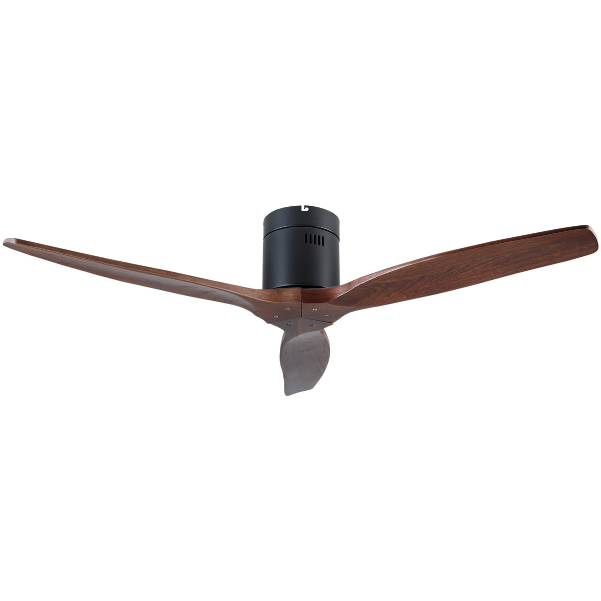 Farmhouse Flush Mount Ceiling Fan, Reversible Wood Blades