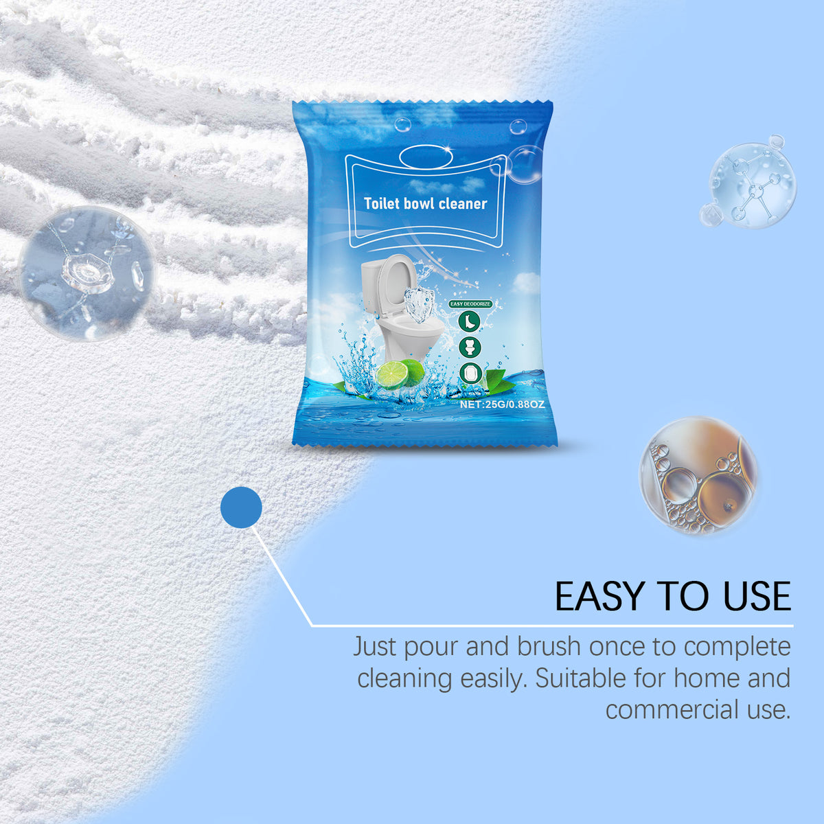 Toilet Descaling Powder Cleaner for Stubborn Stains