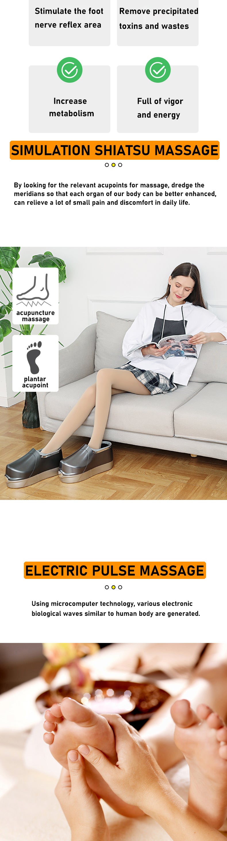 Acupressure Massage Shoes — Heated Moxibustion Therapy