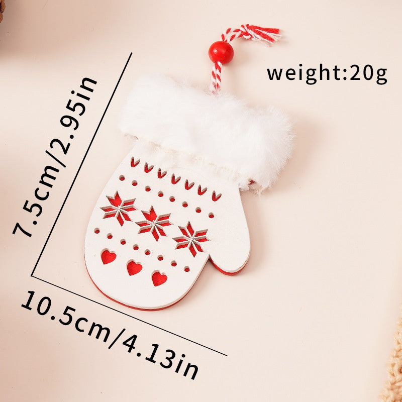 Wooden Christmas Ornaments for a Cozy Nordic Tree Set