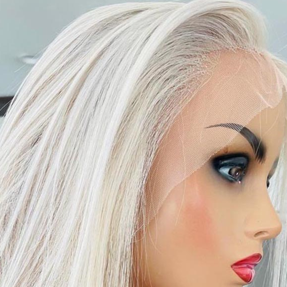 Front Lace Wig for Women | Sleek Blonde Hair Style