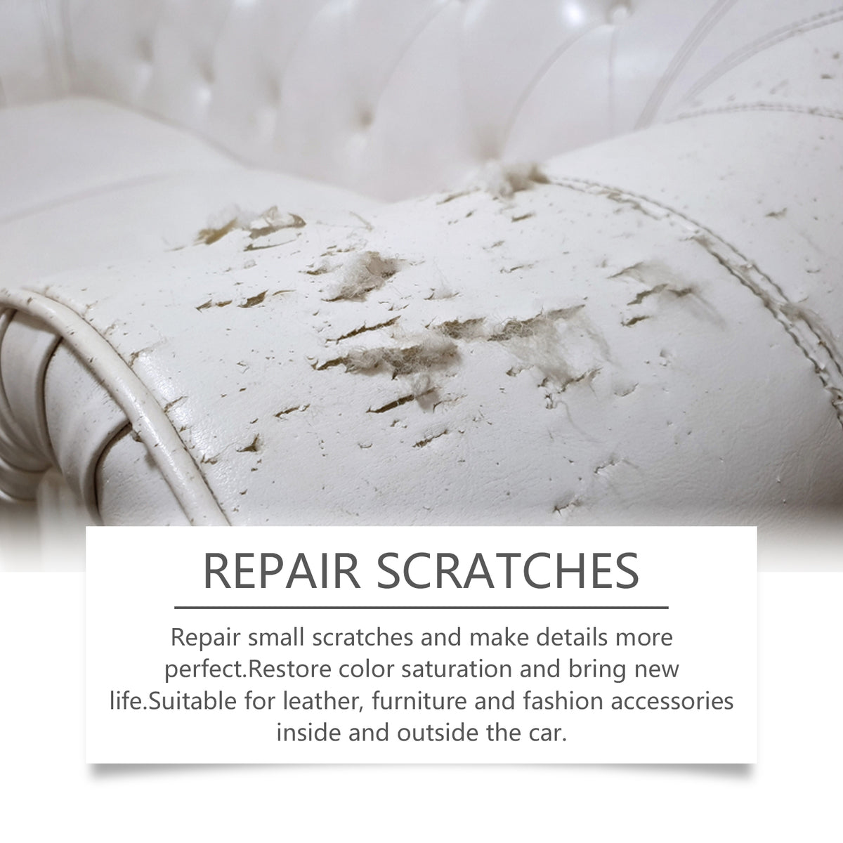 Leather Repair Cream for Scratches, Bags & Sofas