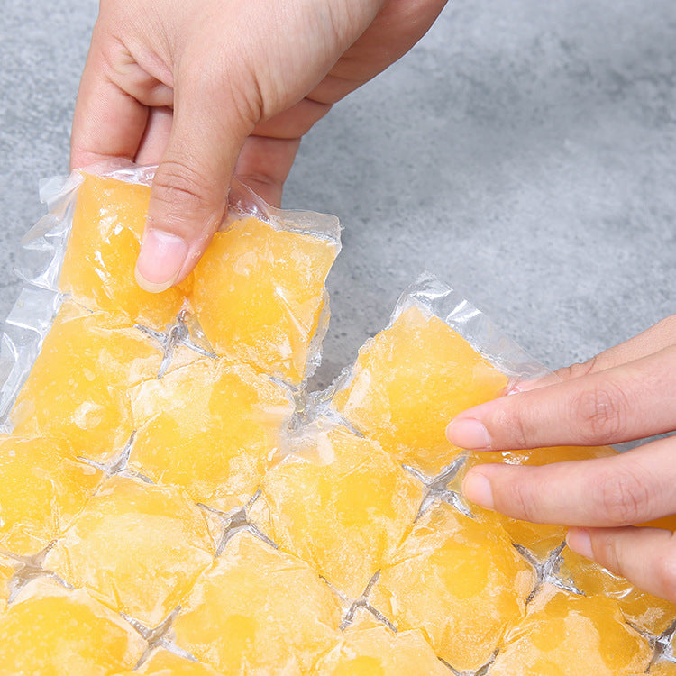 Disposable Ice Cube Bags, Self-Sealing Ice Trays