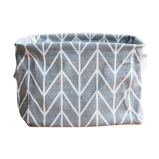 Foldable Fabric Storage Bin for Toys and Desktop Clutter