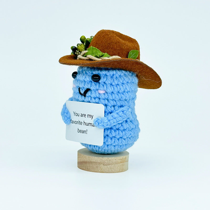 Handmade Knitted Gift Doll With Heartfelt Message